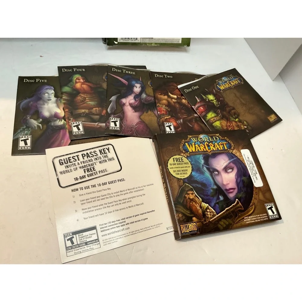 Blizzard World of Warcraft Burning Crusade PC Big Box Game Lot‎ Vintage 2000s